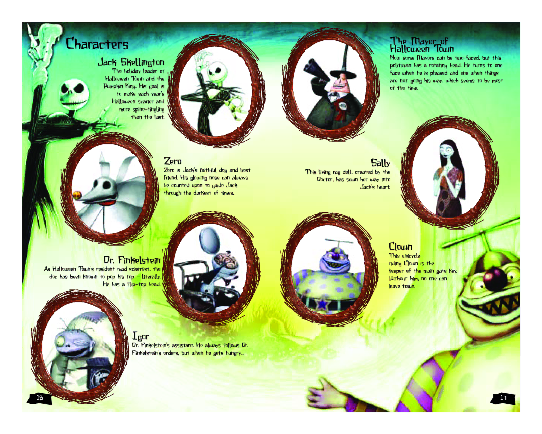 Disney Interactive Studios The Nightmare Before Christmas: Oogie's Revenge manual Characters 