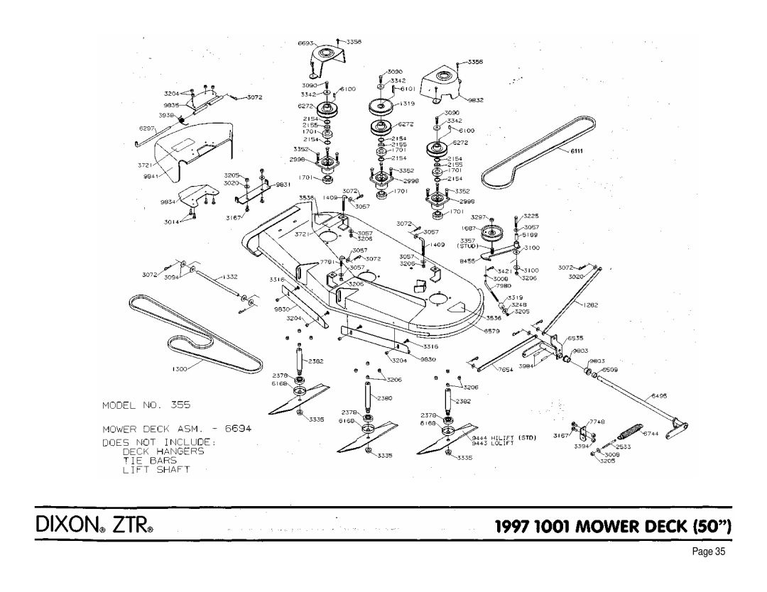 Dixon 1001 manual 