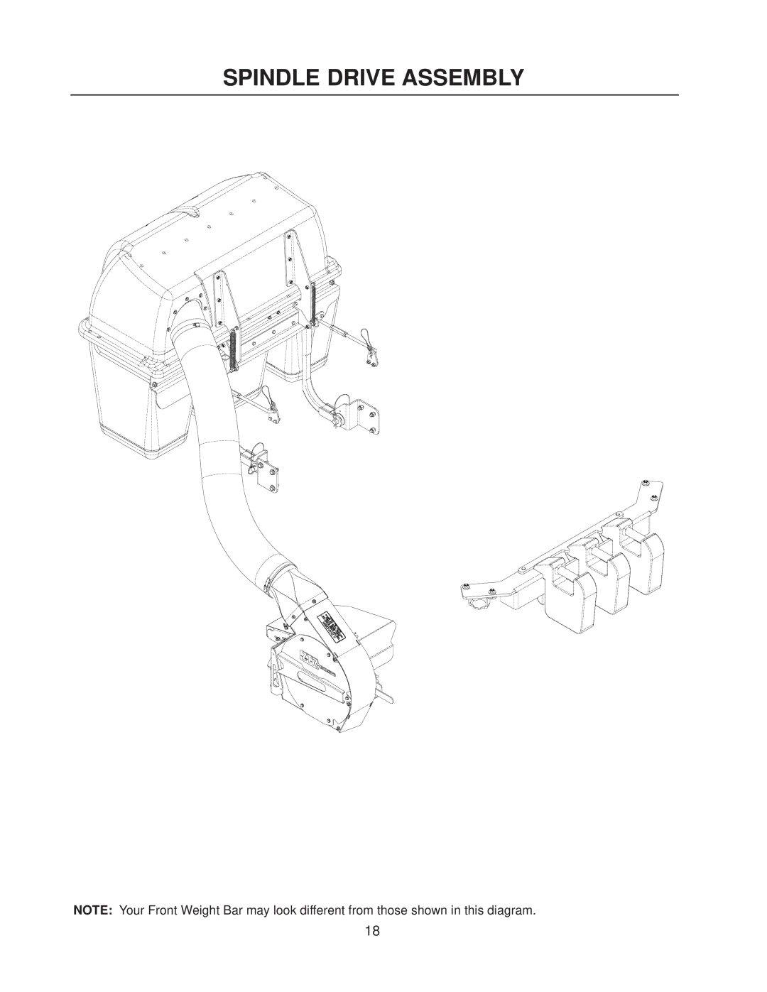 Dixon 114863 - DCK3 manual Spindle Drive Assembly 