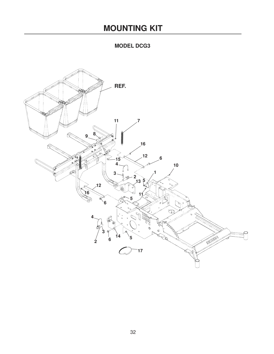 Dixon 114863 - DCK3 manual Mounting KIT 