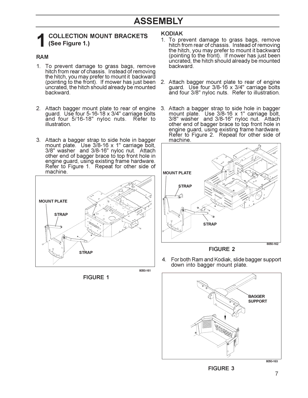 Dixon 114892-DCR2, 114893 - DCK2 manual Assembly, Ram, Kodiak 