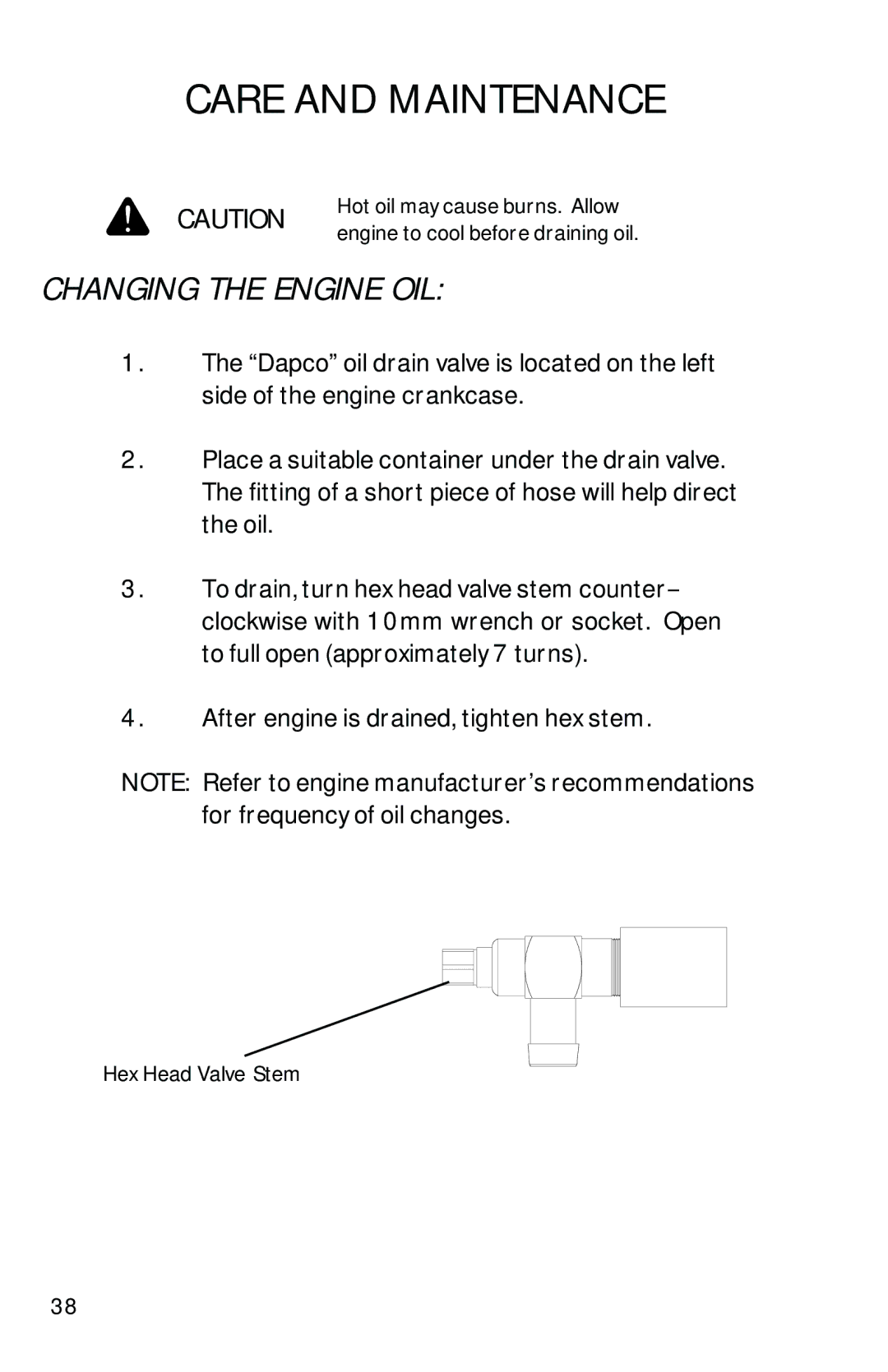 Dixon 13089-0601 manual Changing the Engine OIL 