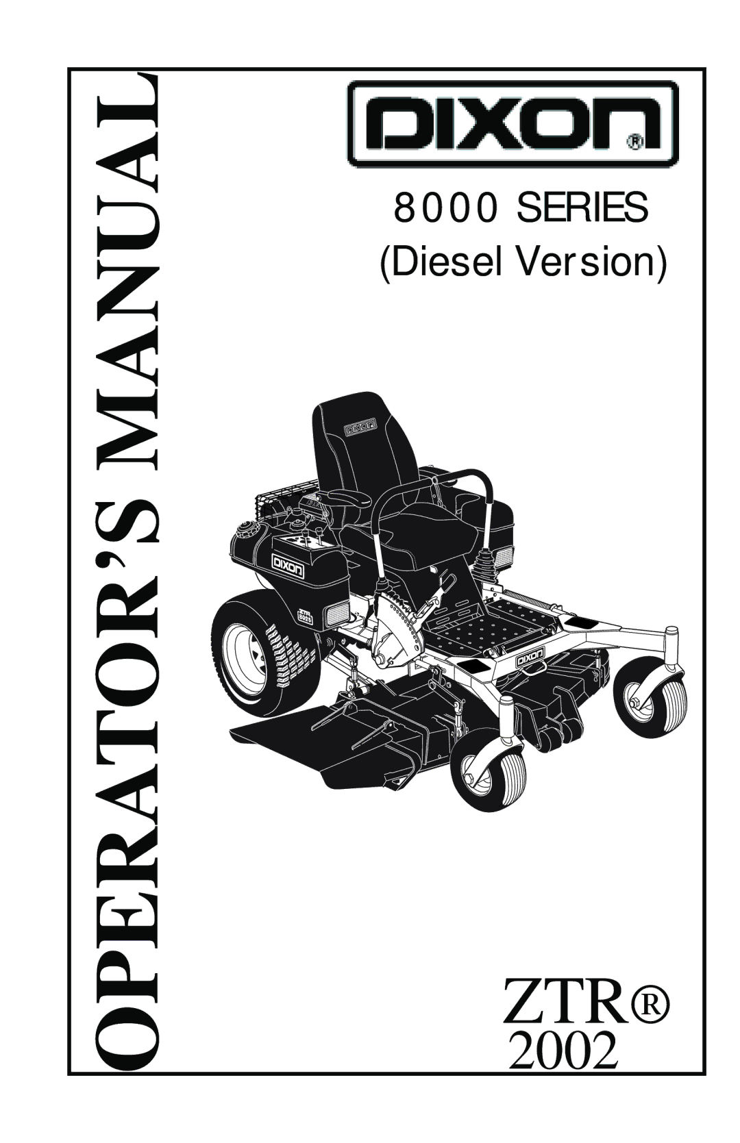 Dixon 13282-0801 manual Manual 