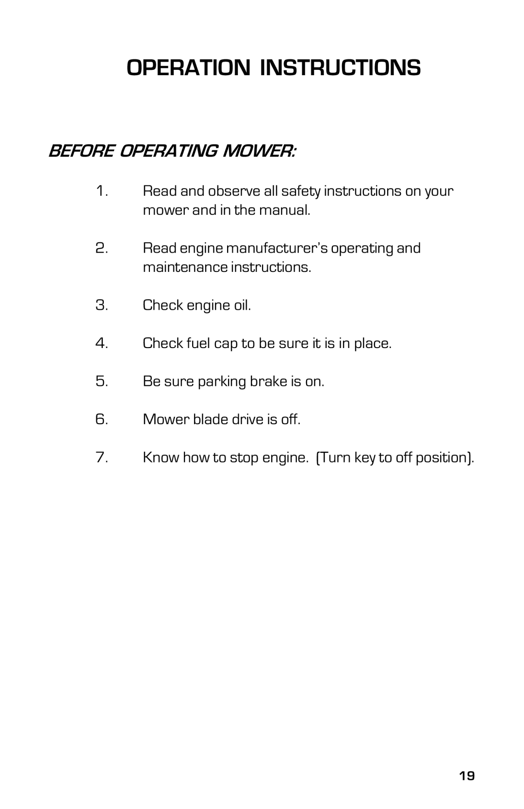 Dixon 13632-0702 manual Before Operating Mower 