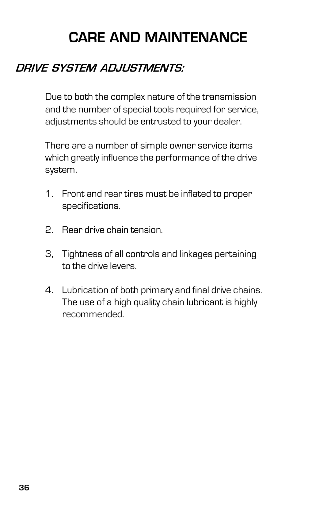 Dixon 13632-0702 manual Drive System Adjustments 