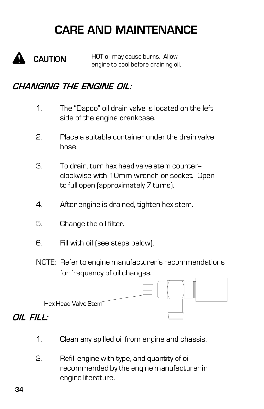 Dixon 2003, 13639-0702 manual Changing the Engine OIL, OIL Fill 