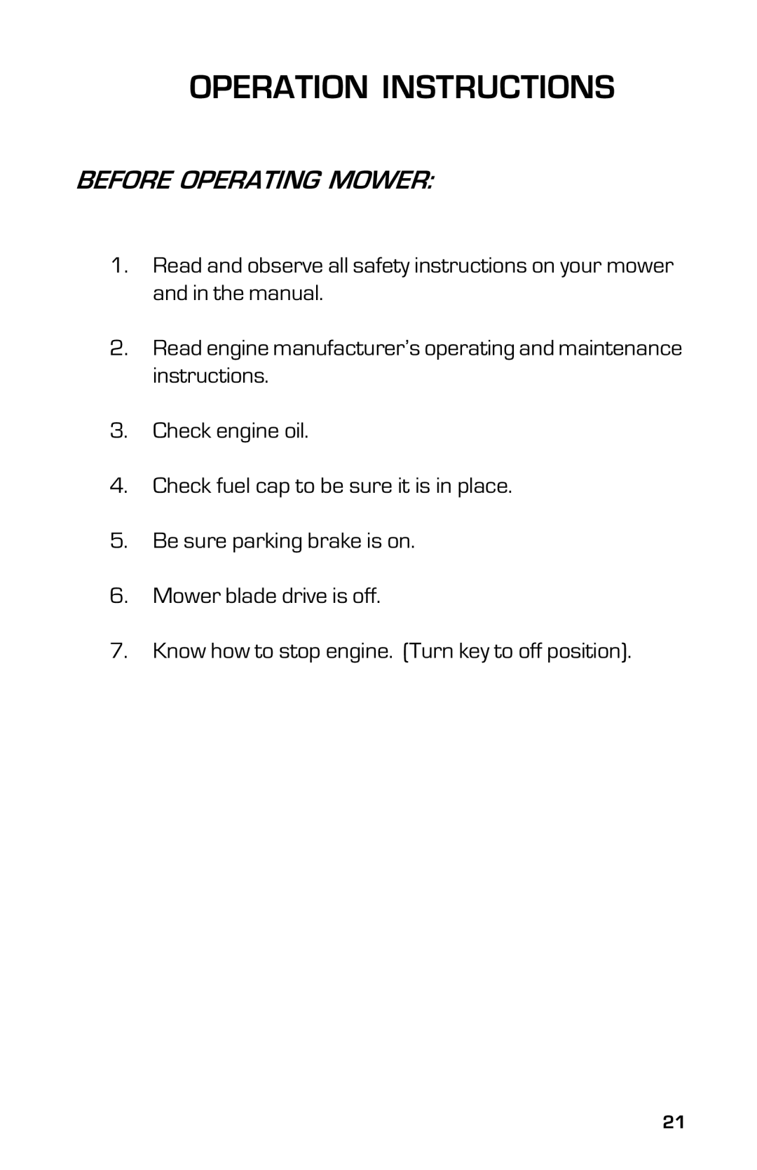 Dixon 2004 manual Before Operating Mower 