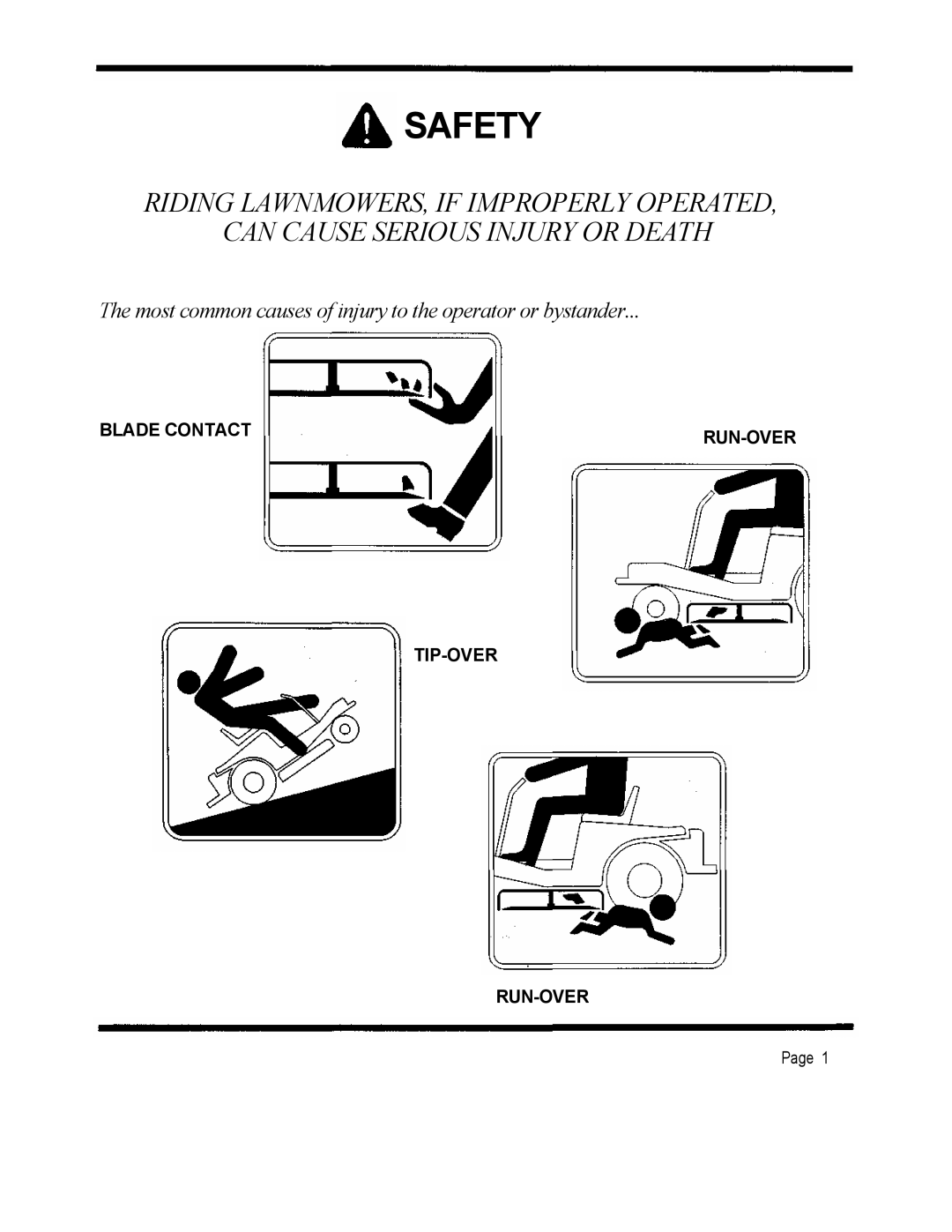 Dixon 2301 manual Safety 