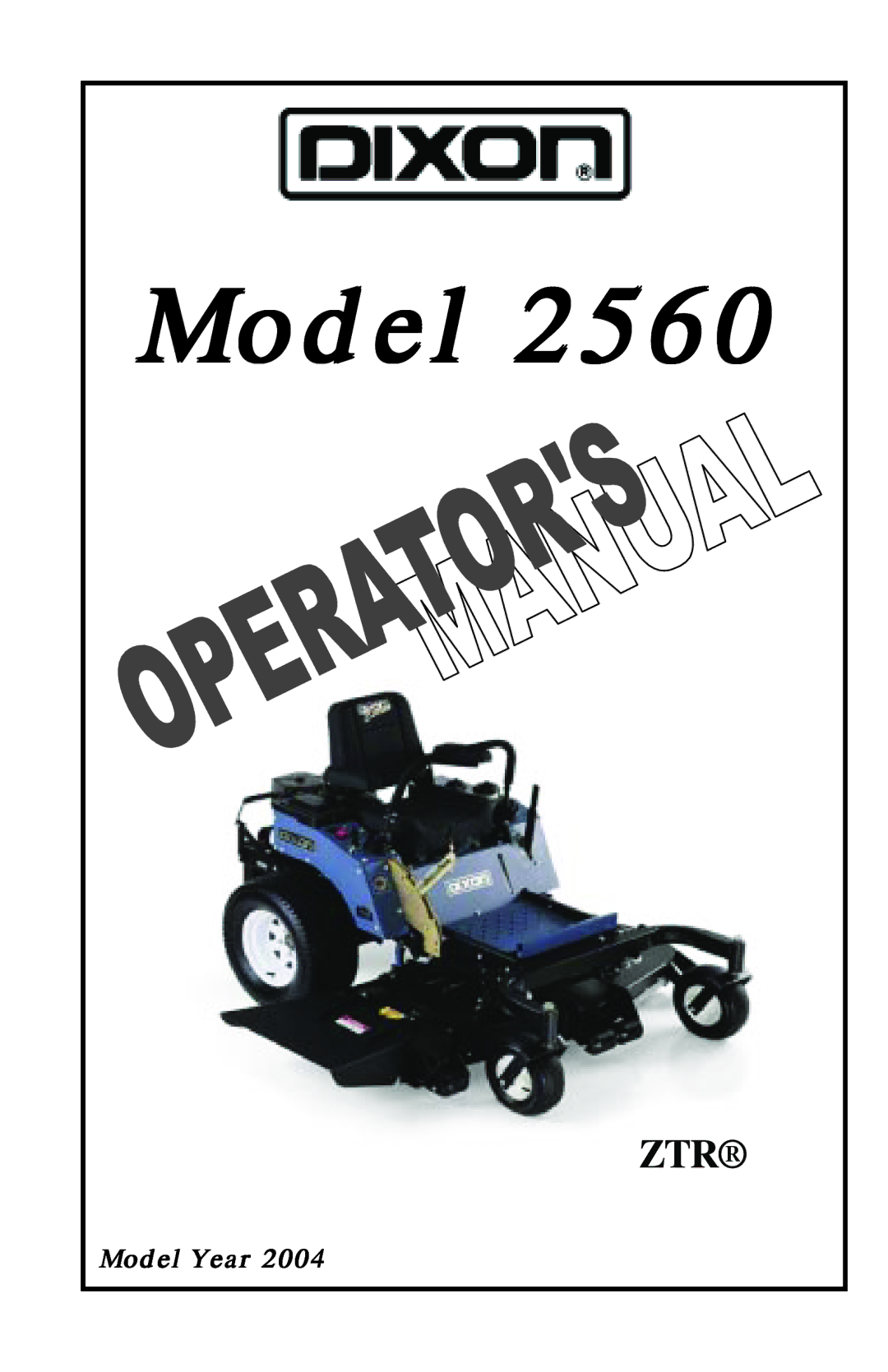 Dixon 2560 manual Model 