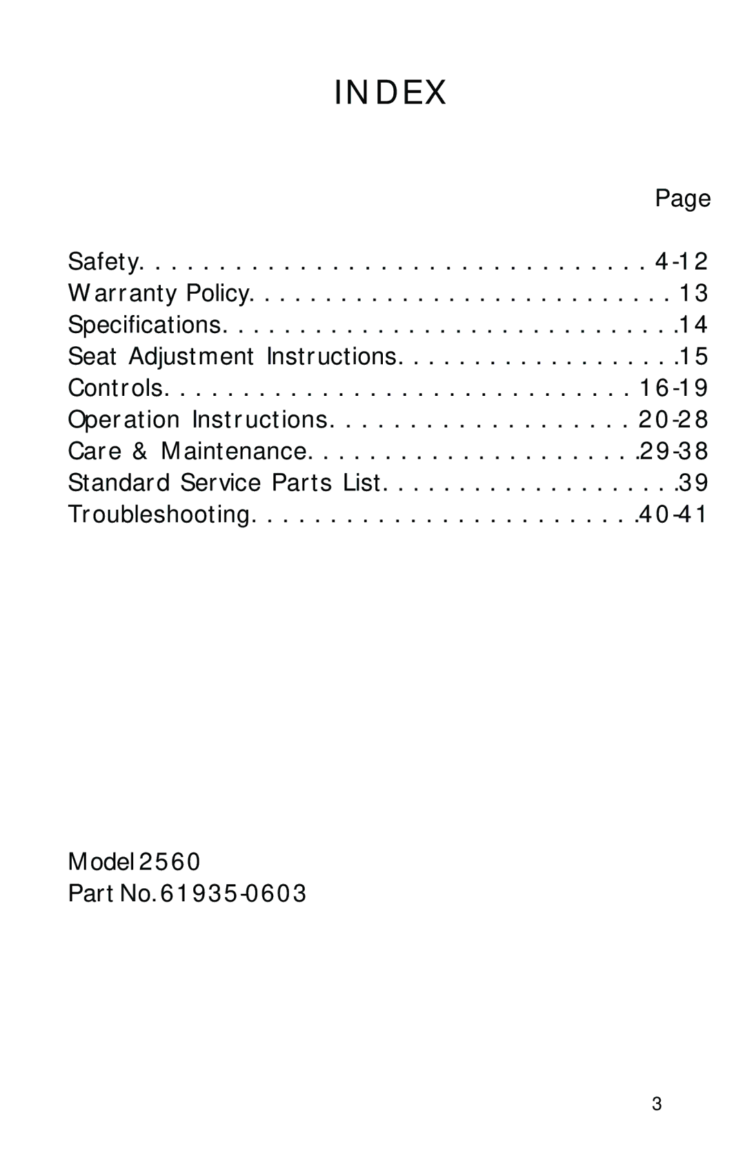 Dixon 2560 manual D E 