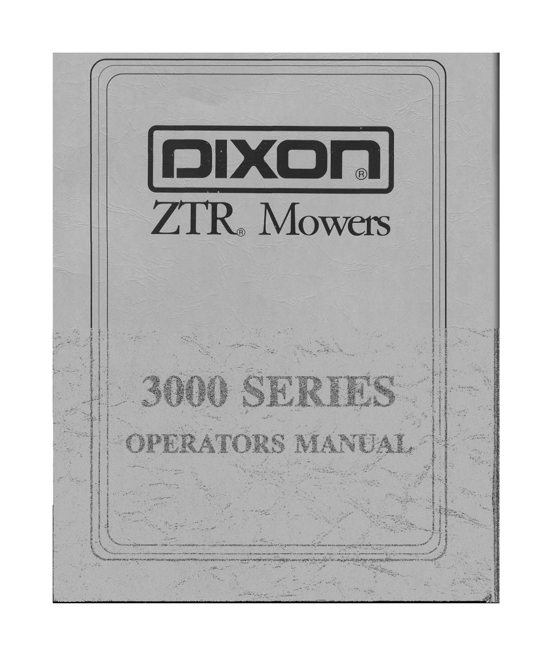 Dixon 3000 Series manual 