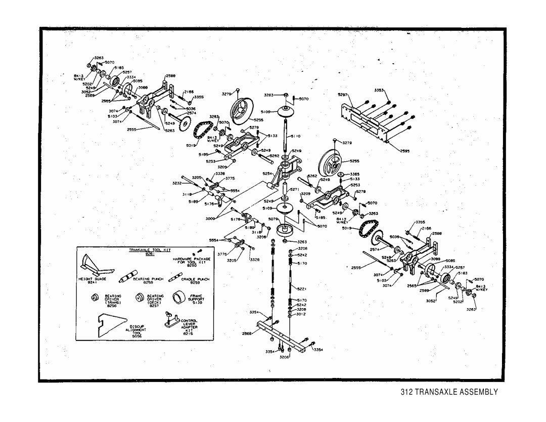 Dixon 312 manual Transaxle Assembly 