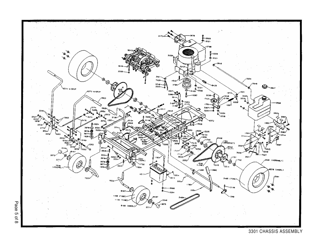 Dixon 3301 brochure Chassis Assembly 