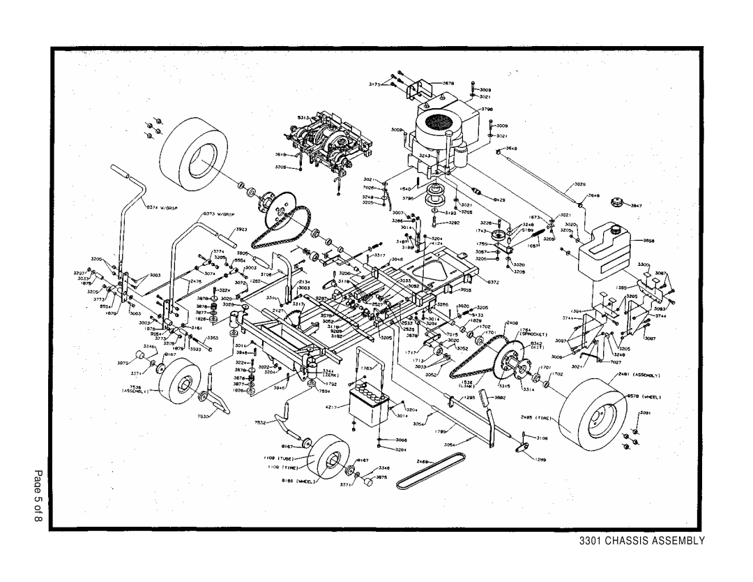 Dixon 3301 brochure Chassis Assembly, Page 5 of 