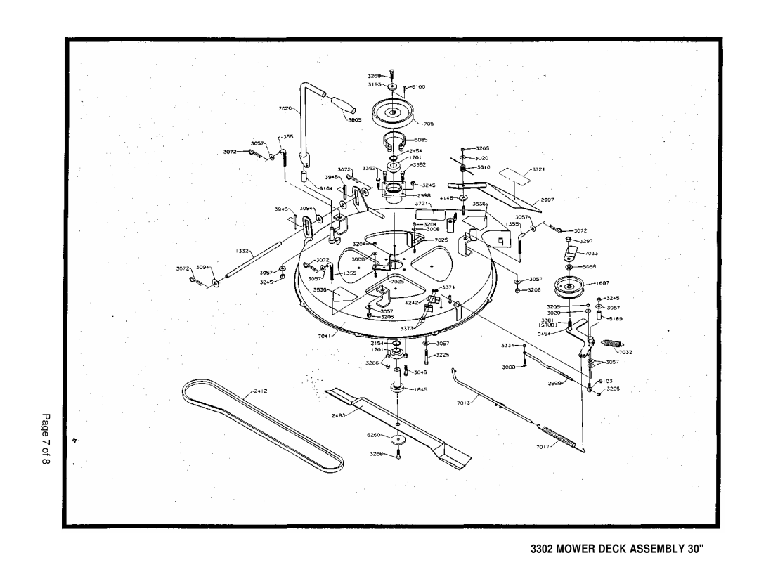 Dixon 3302 manual Mower Deck Assembly 