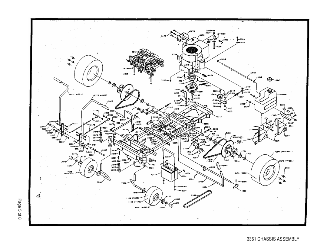 Dixon 3361 brochure Chassis Assembly 