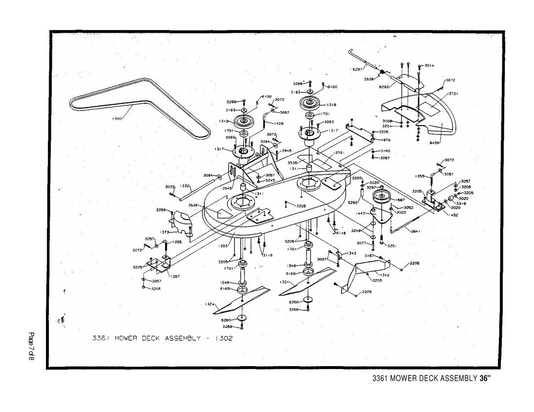 Dixon 3361 brochure Mower Deck Assembly 