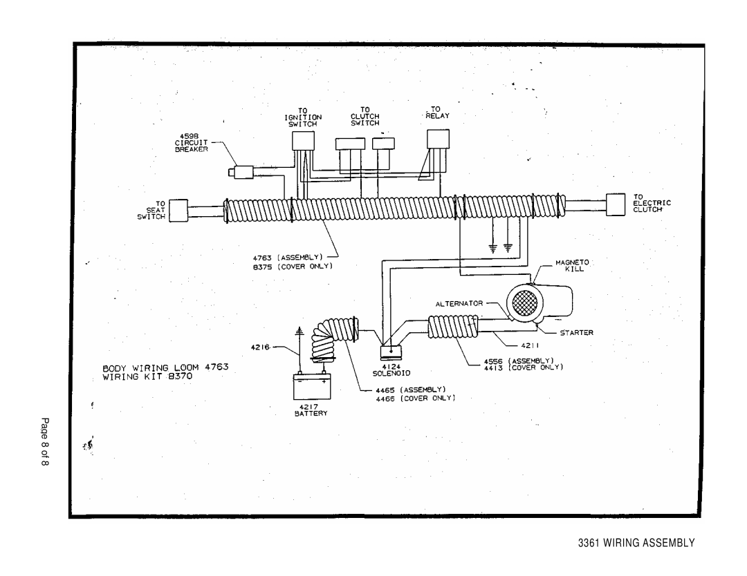 Dixon 3361 brochure Wiring Assembly, Page 8 of 