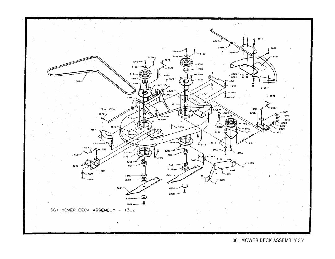 Dixon 361 brochure Mower Deck Assembly 