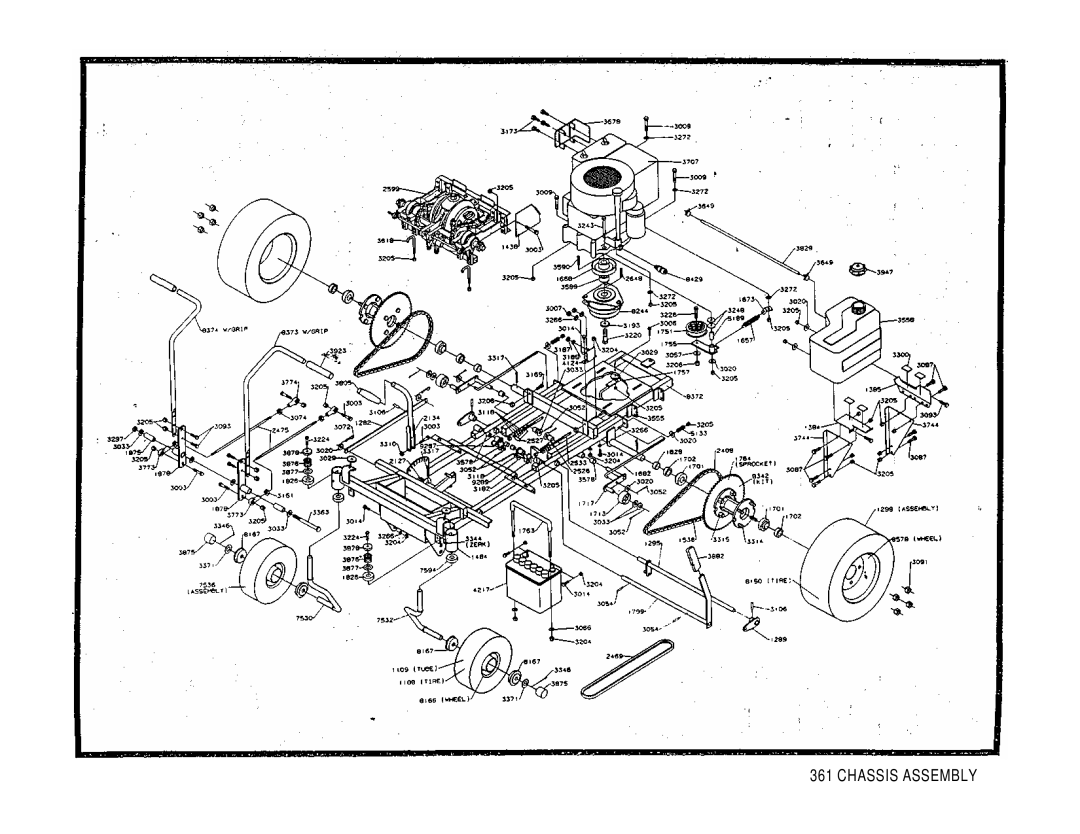 Dixon 361 brochure Chassis Assembly 