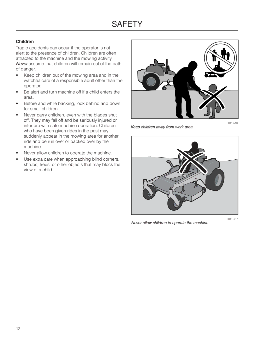 Dixon 966496201, 46BF, 42BF, 965883201, 965883101, 54BF, 966496301 manual Children 