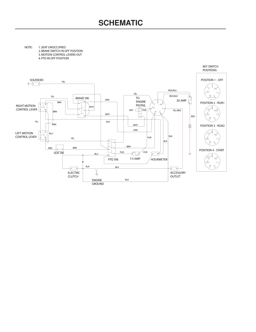 Dixon 966496301, 46BF, 42BF, 965883201, 965883101, 54BF, 966496201 manual Schematic 