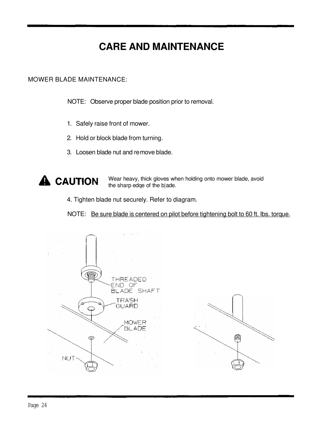 Dixon 5000 Series manual Mower Blade Maintenance 