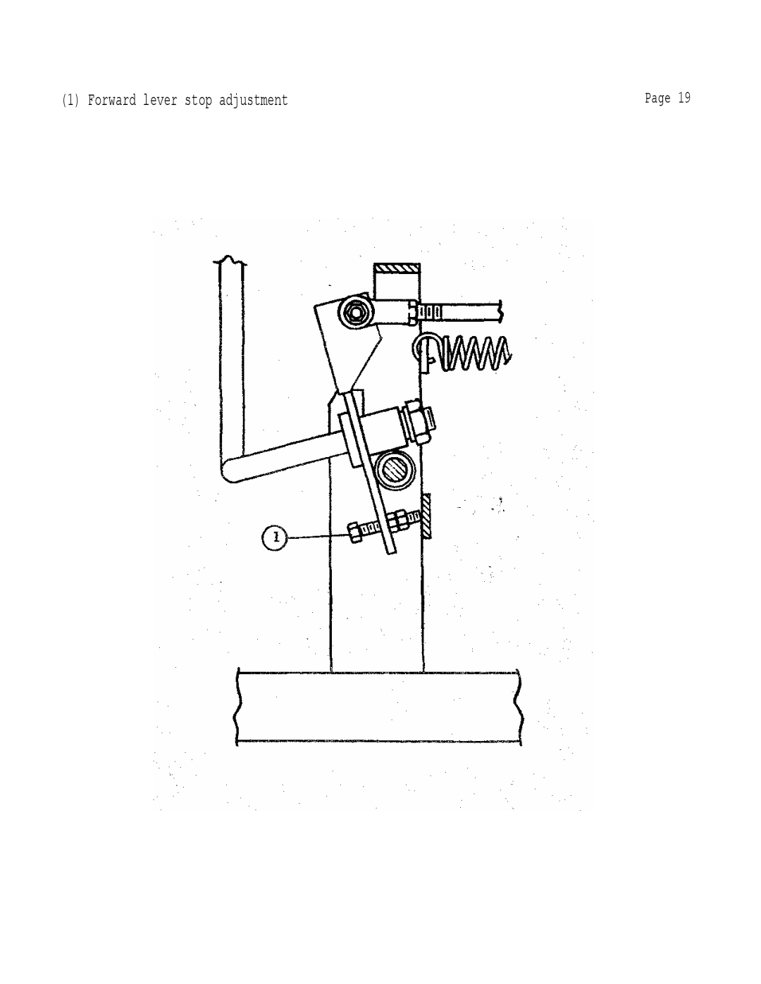 Dixon 501 manual Forward lever stop adjustment, Page 