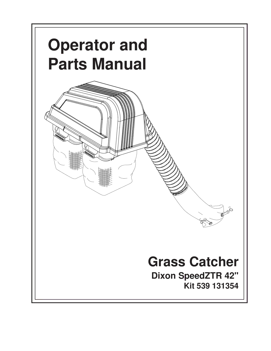 Dixon 539 131388, 539 131354 manual Operator Parts Manual 