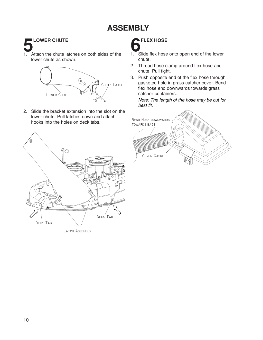 Dixon 539 131354, 539 131388 manual 5LOWER Chute, 6FLEX Hose 