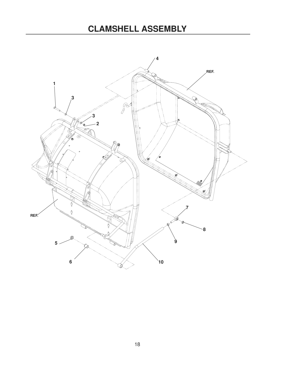 Dixon 539130211, 539130212 manual Clamshell Assembly 