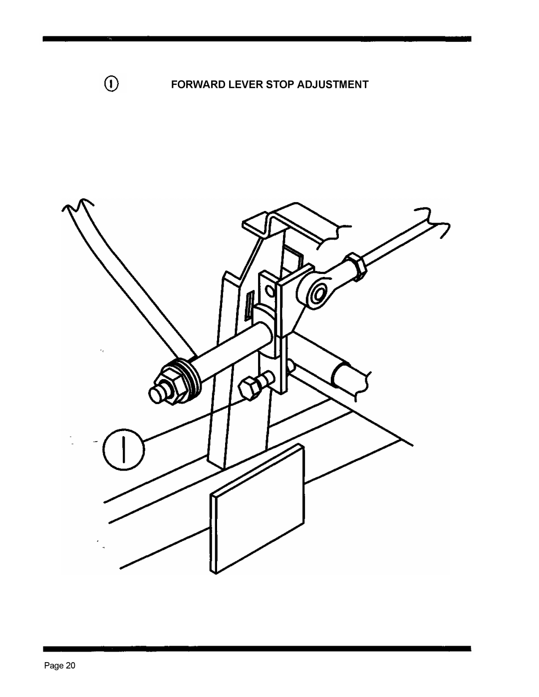 Dixon 5501 manual Forward Lever Stop Adjustment, Page 