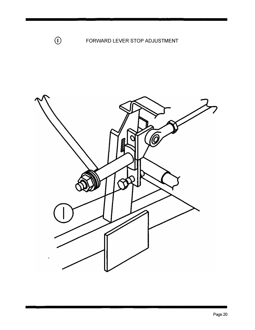 Dixon 560 manual Forward Lever Stop Adjustment 