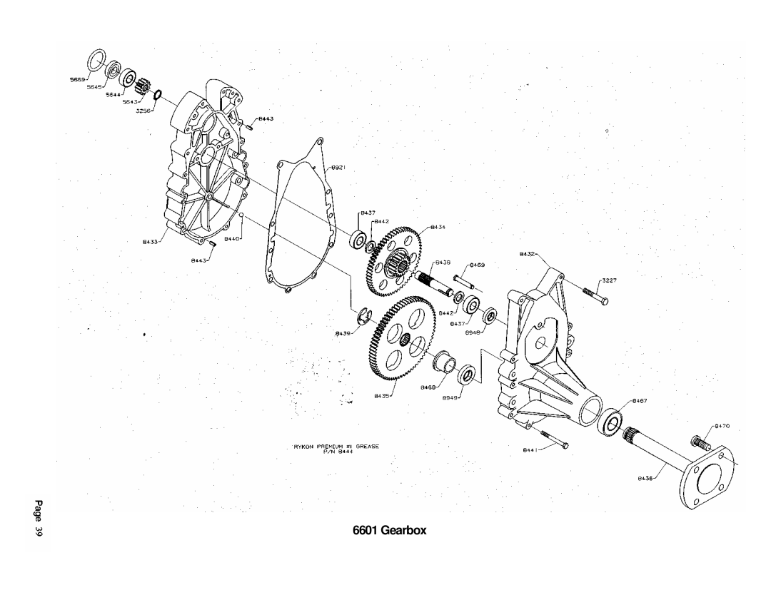 Dixon 6601 manual Gearbox 