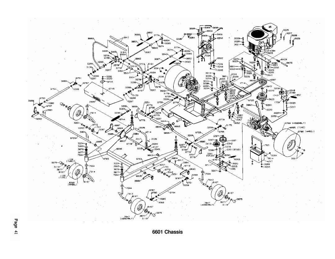 Dixon 6601 manual Chassis 