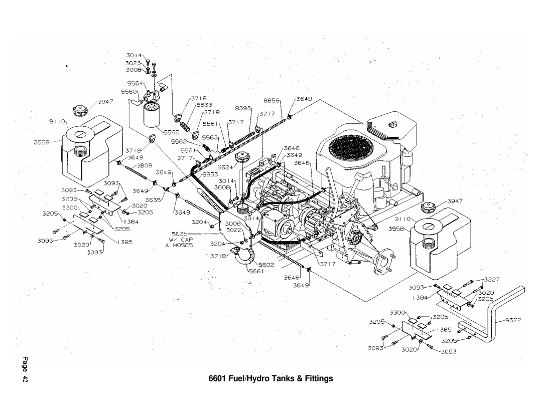 Dixon 6601 manual Fuel/Hydro Tanks & Fittings 