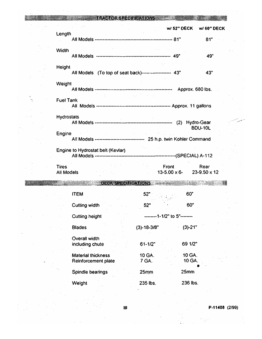 Dixon 700 Series manual 