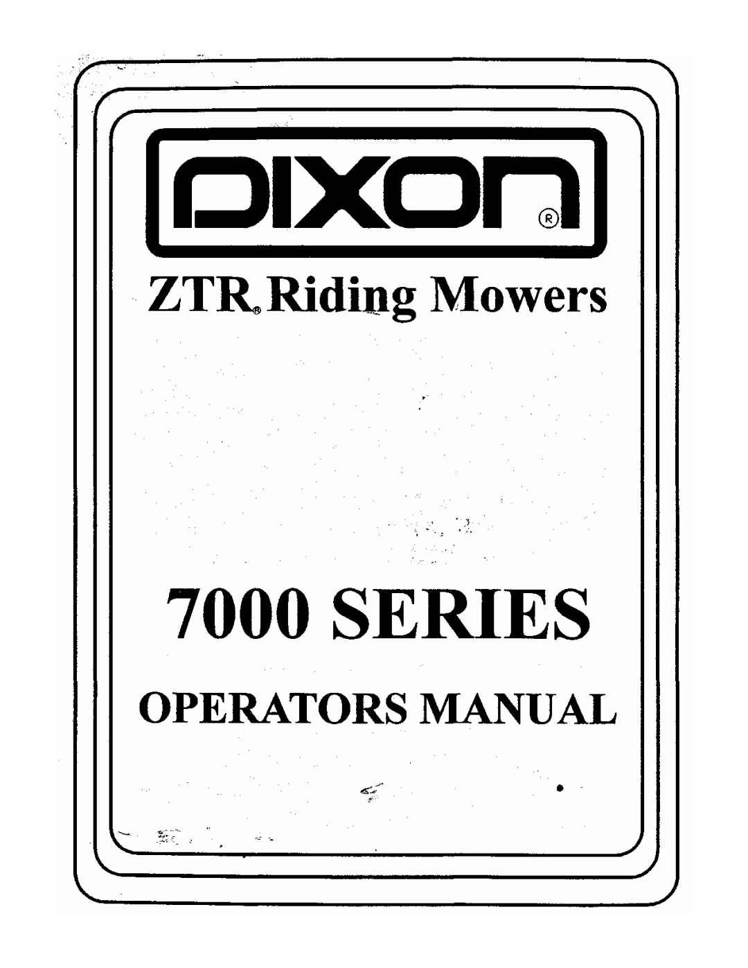 Dixon 700 Series manual 