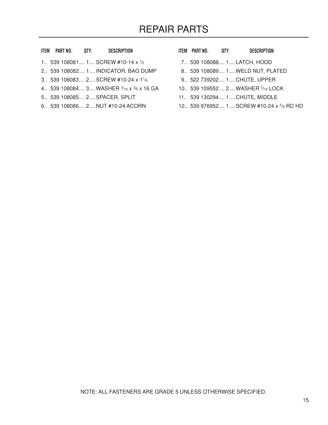 Dixon 115 239947, 966412801 manual LATCH, Hood 