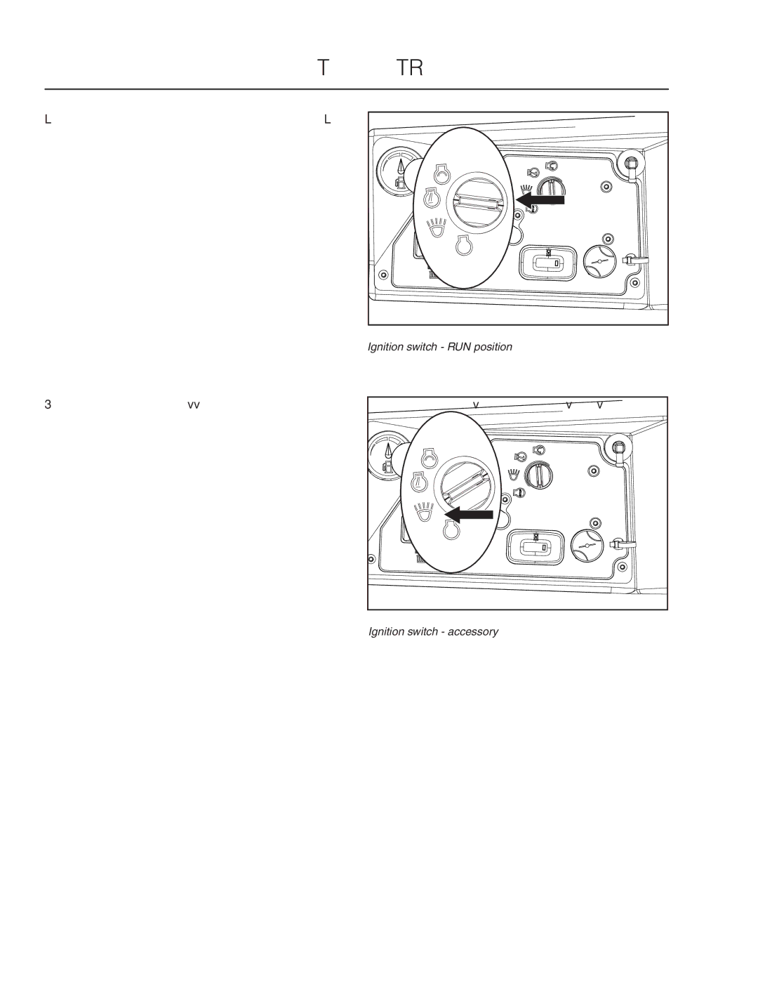 Dixon 7234FX BF, 966516702, 966516601, 966516602, 6029FX BF, 966516701 manual Ignition switch RUN position 