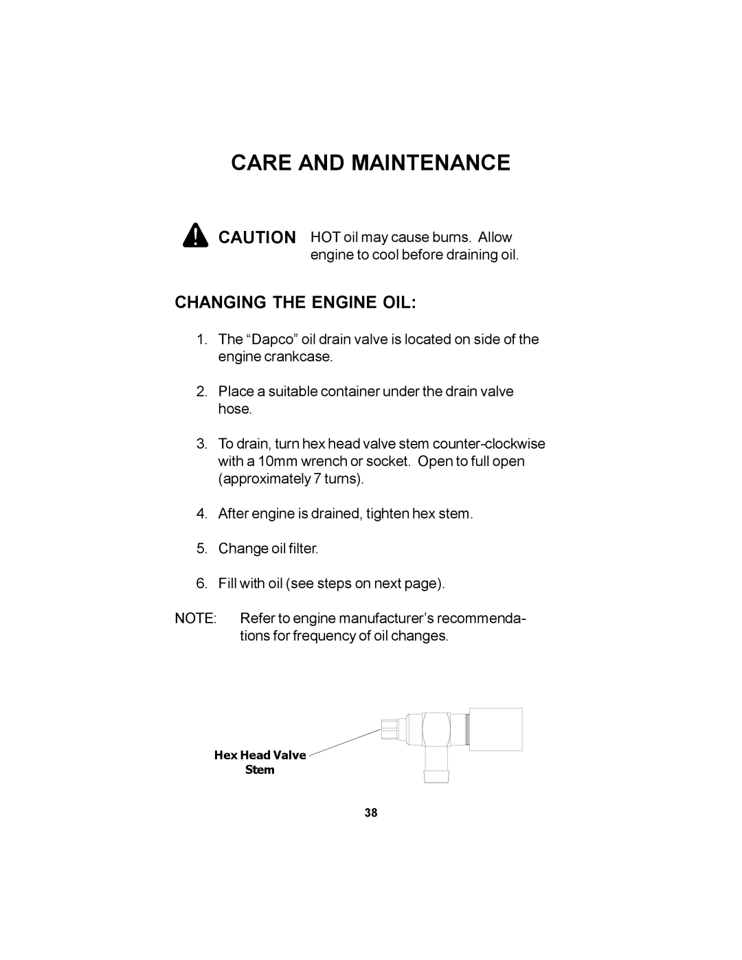 Dixon ELS 60 manual Changing the Engine OIL 