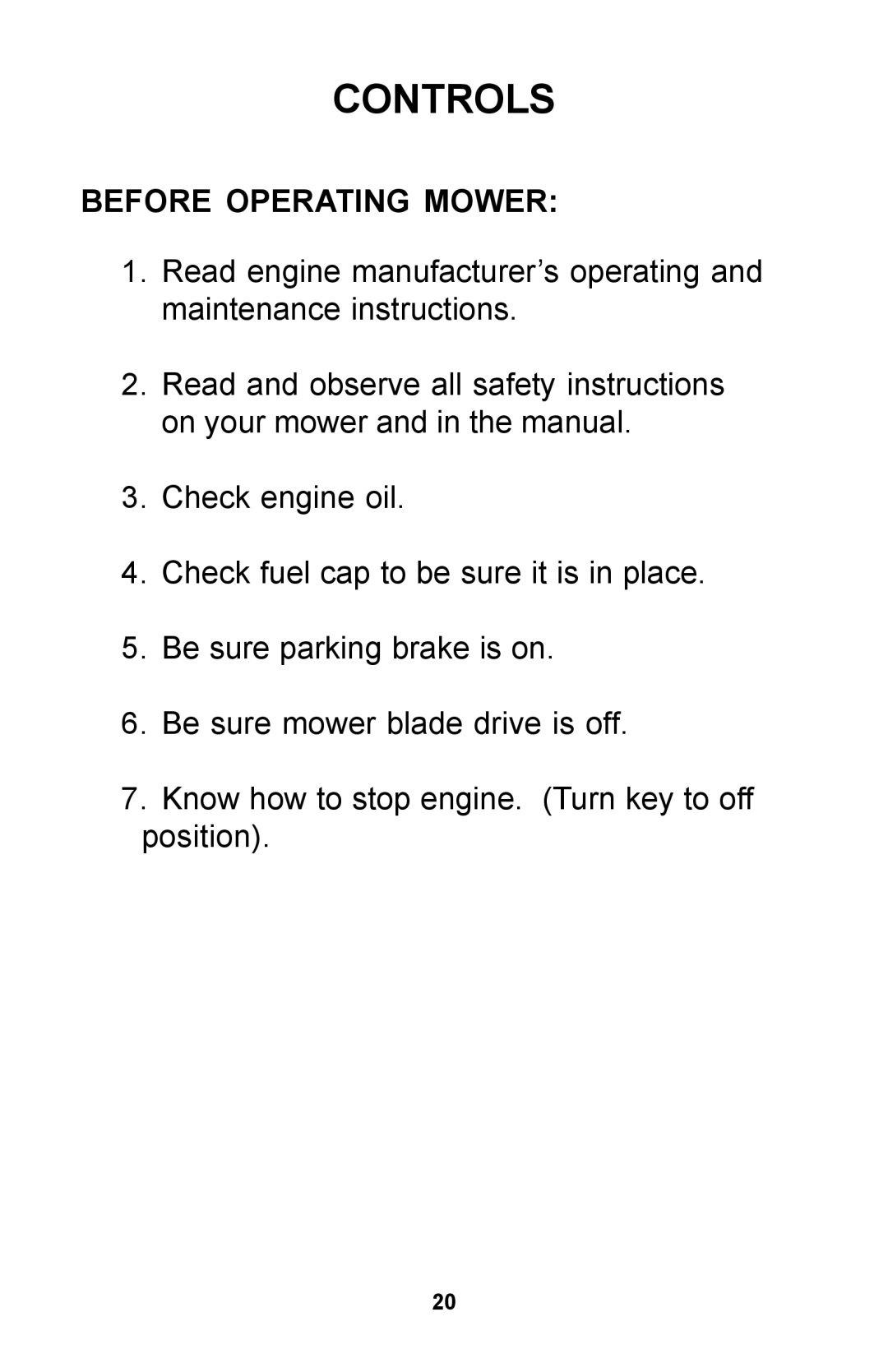 Dixon Zero-Turn Riding Mower manual Before Operating Mower 