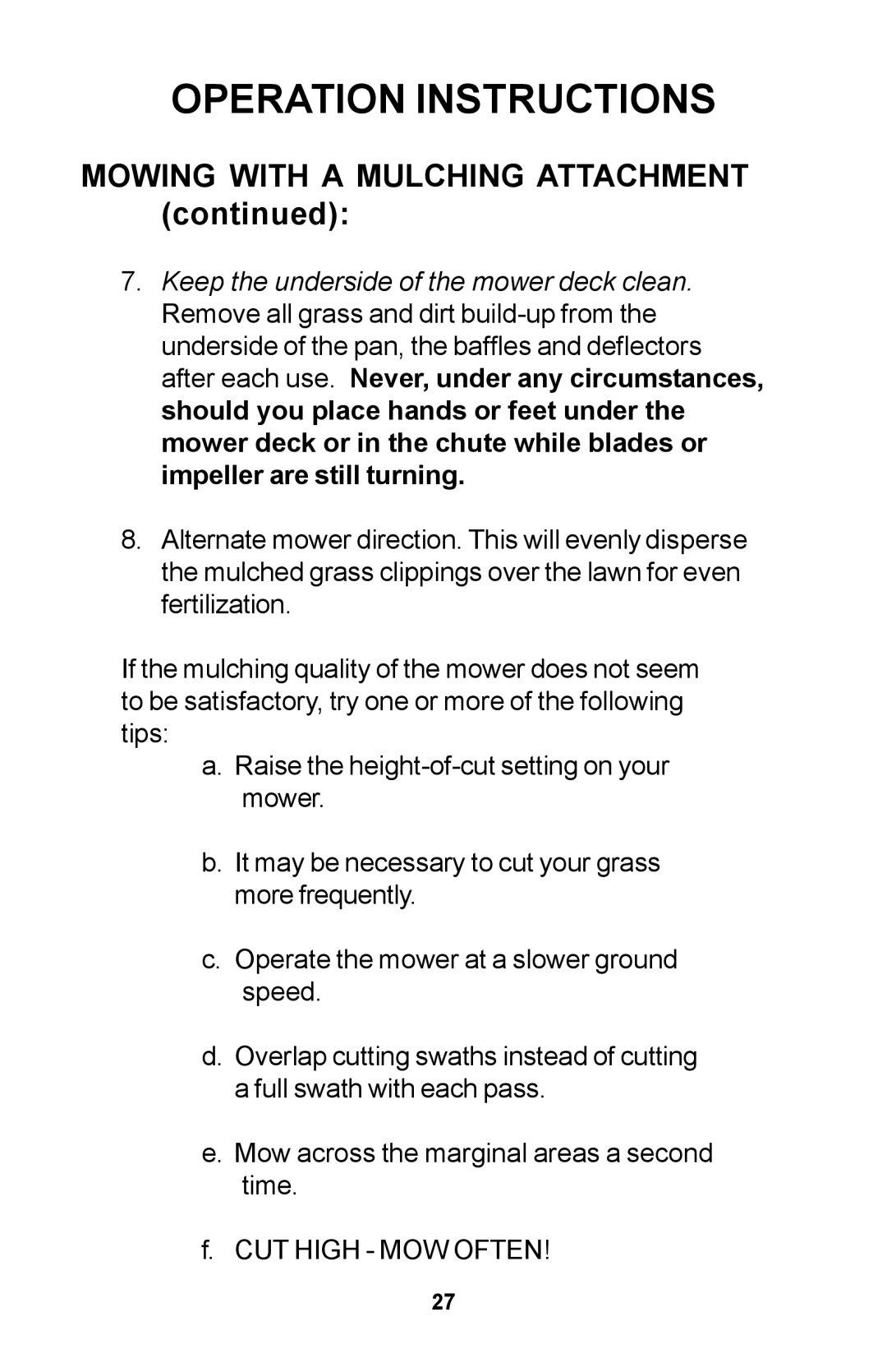 Dixon Zero-Turn Riding Mower manual Mowing with a Mulching Attachment 