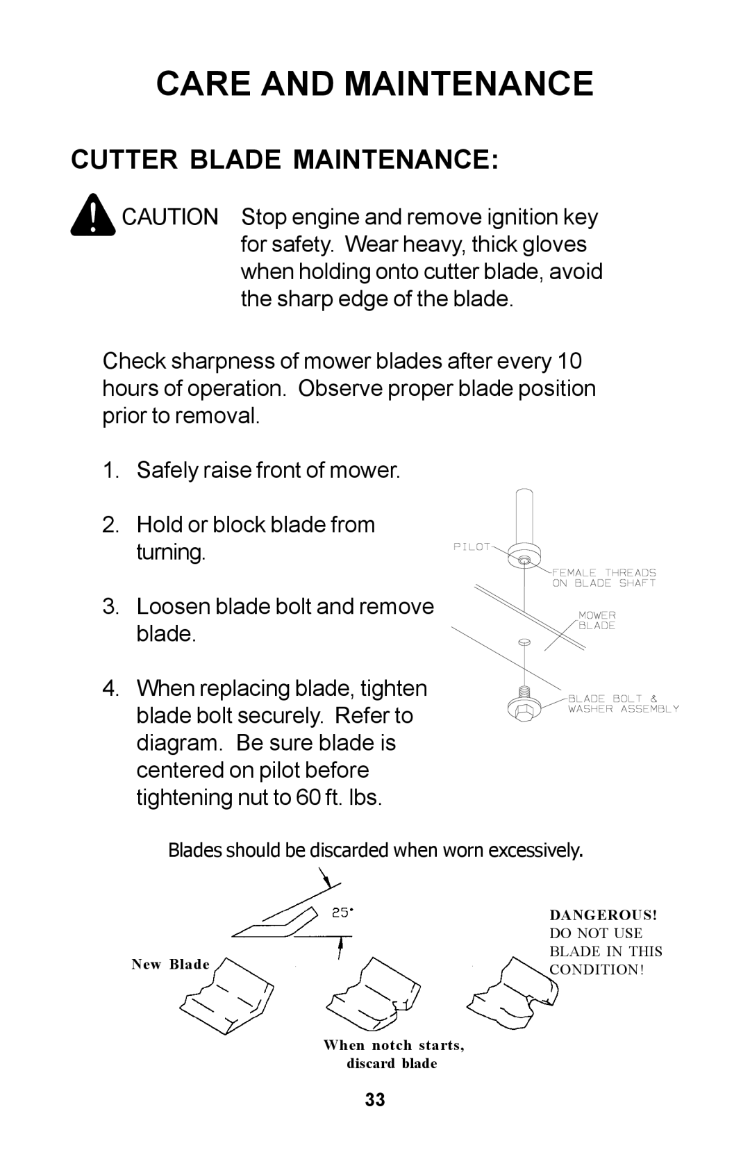 Dixon Zero-Turn Riding Mower manual Cutter Blade Maintenance 