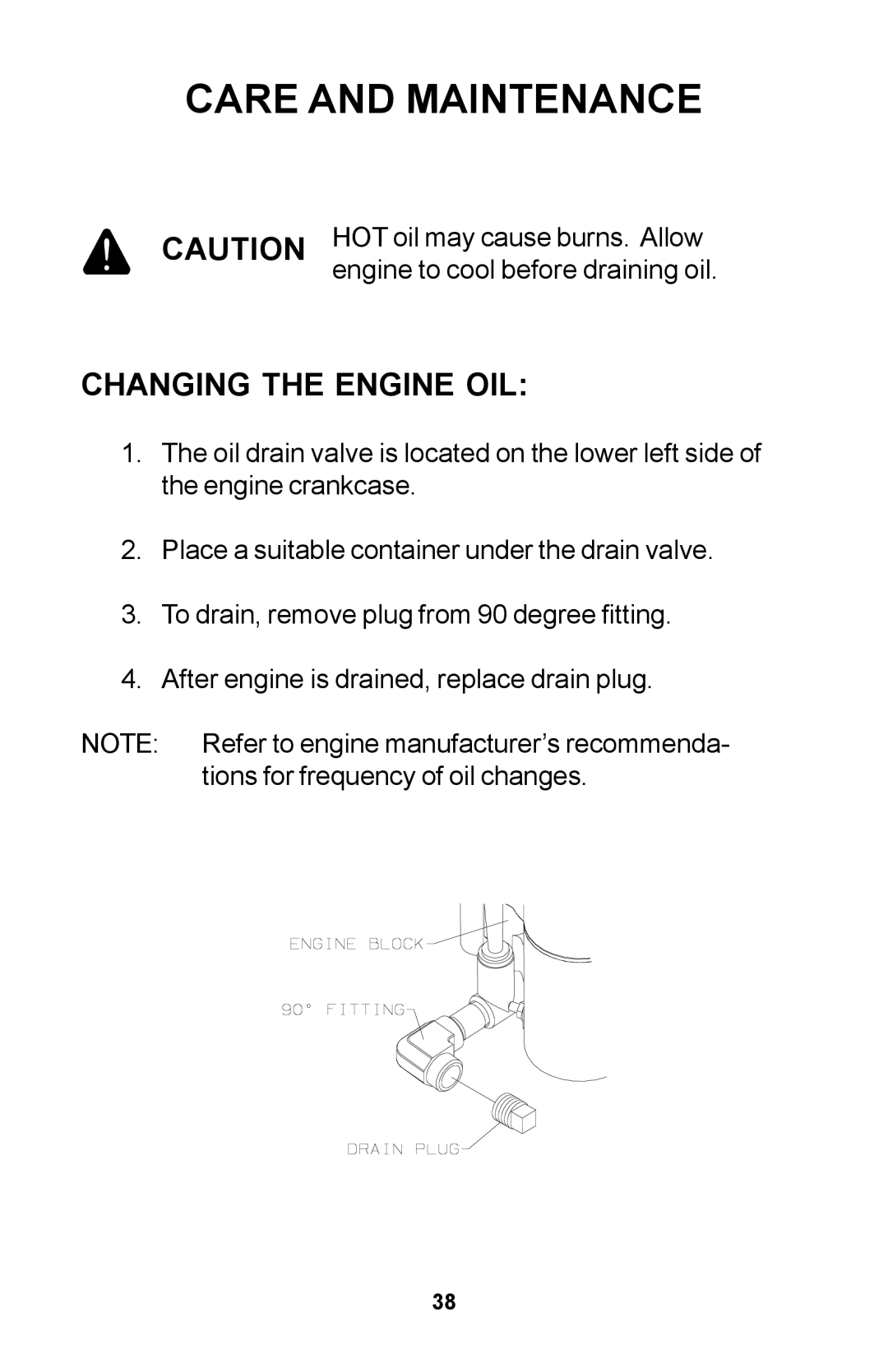 Dixon Zero-Turn Riding Mower manual Changing the Engine OIL 