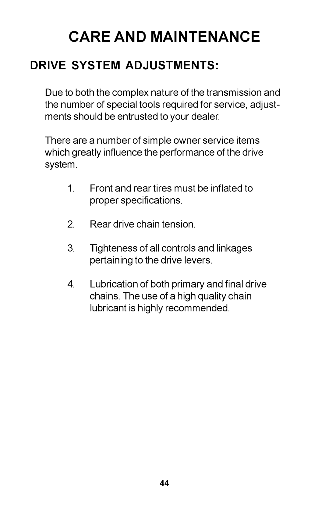 Dixon Zero-Turn Riding Mower manual Drive System Adjustments 