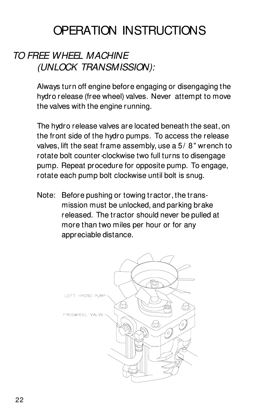 Dixon ZTR 2300 manual To Free Wheel Machine Unlock Transmission 