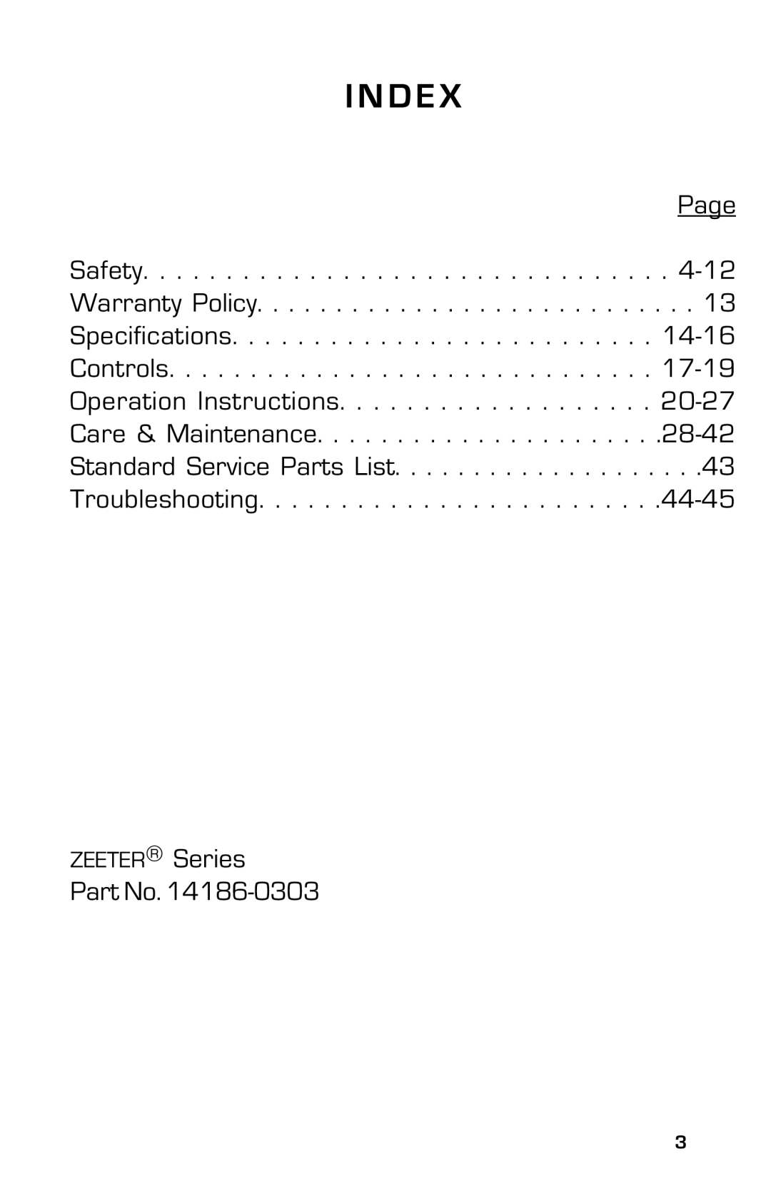 Dixon 14186-0303, ZTR 30 manual D E 