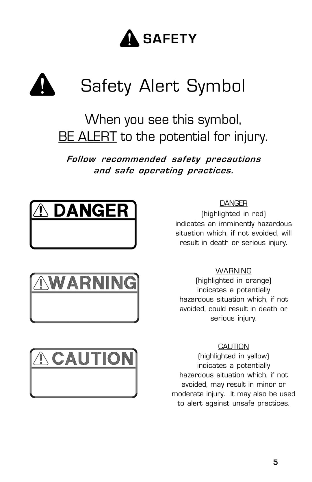 Dixon 14186-0303, ZTR 30 manual Safety Alert Symbol 