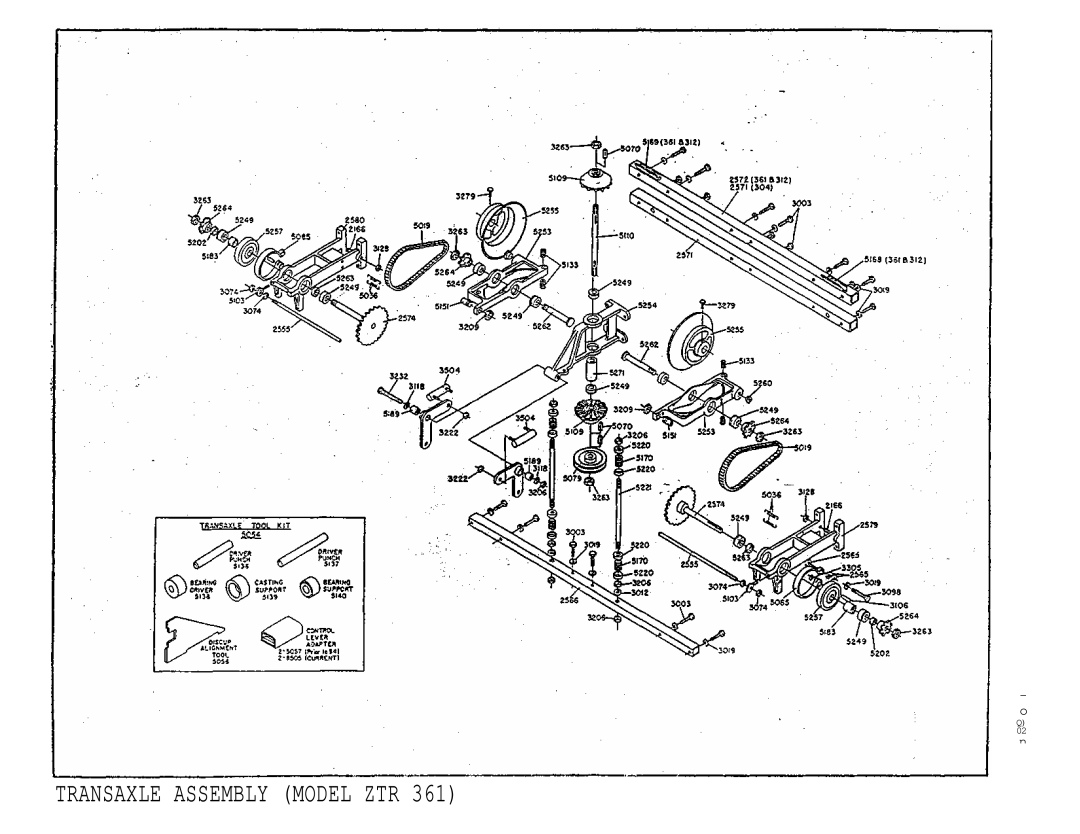 Dixon ZTR 361 brochure Transaxle Assembly Model ZTR 